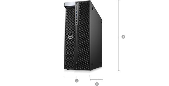 Dell Precision 5820 Tower WorkStation Xeon W-2245/16G/2TB/T400 T5820 Max Users 30 Users