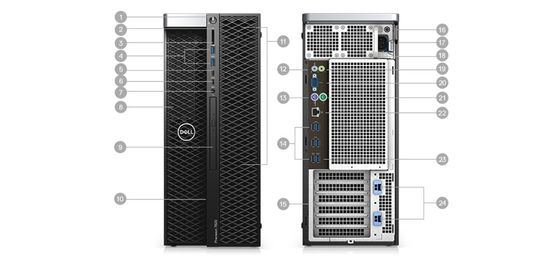Dell Precision 5820 Tower WorkStation Xeon W-2245/16G/2TB/T400 T5820 Max Users 30 Users